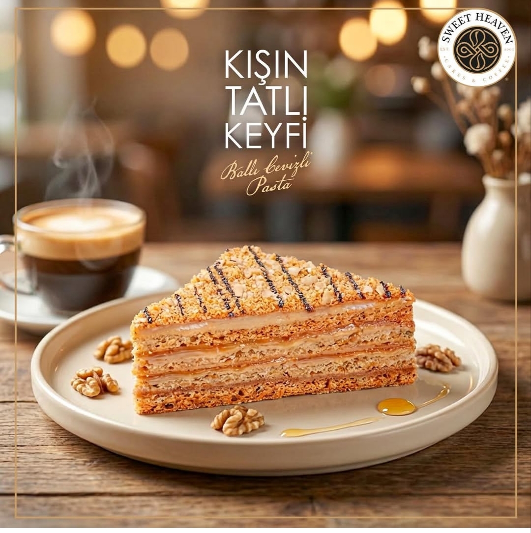 Ballı cevizli pasta