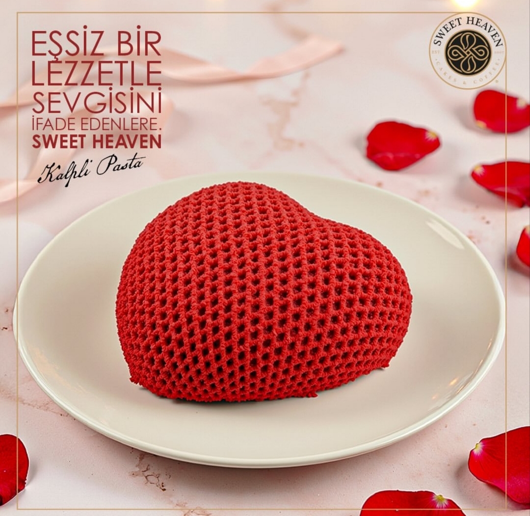 İki kişilik kalpli pasta